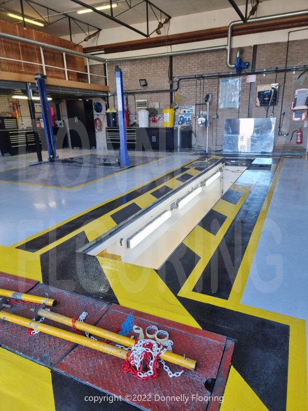 Epoxy Resin flooring refurbishment project - East Midlands Airport