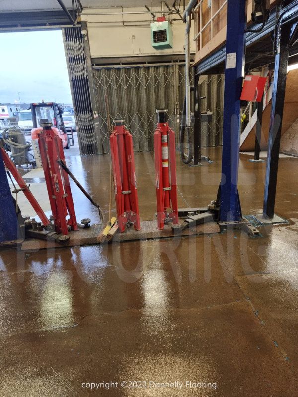 East Midlands Airport resin flooring refurbishment - primer sealing