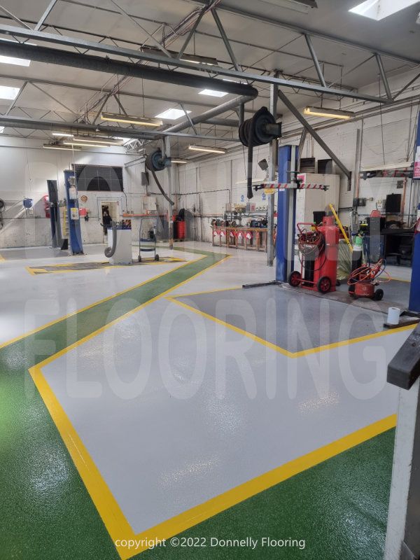 epoxy resin flooring project - East Midlands Airport