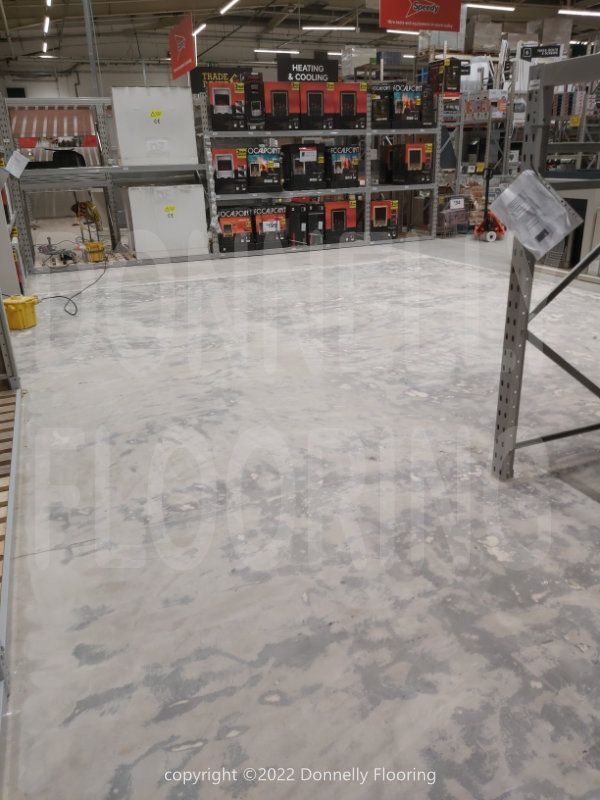 B&Q Warehouse resin flooring refurbishment - preparation work