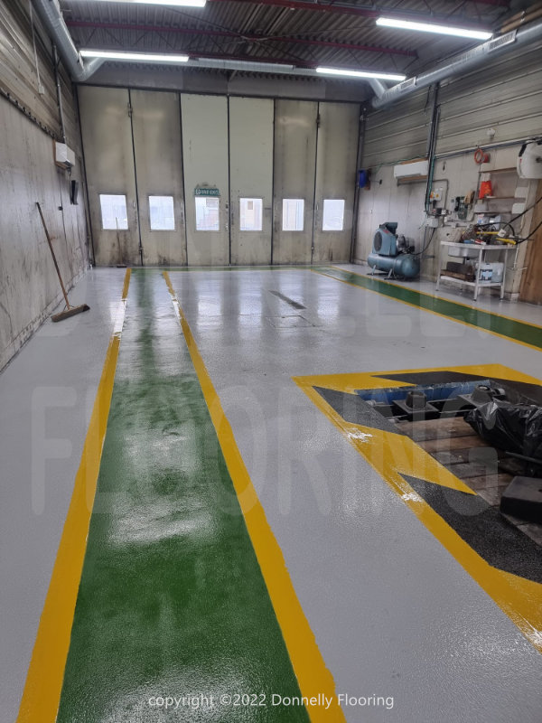 East Midlands Airport resin flooring refurbishment - top coat