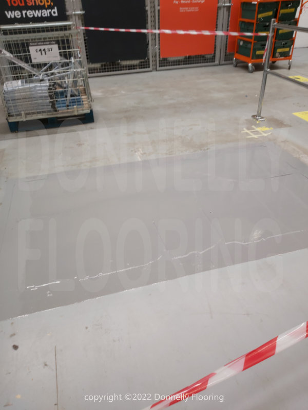 B&Q warehouse resin flooring refurbishment - completed flooring project