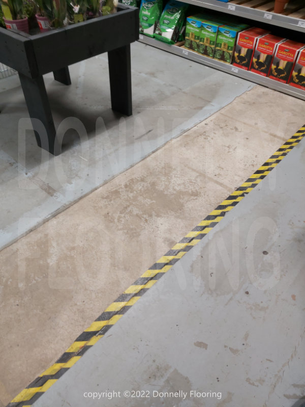 B&Q Warehouse resin flooring refurbishment - preparation work