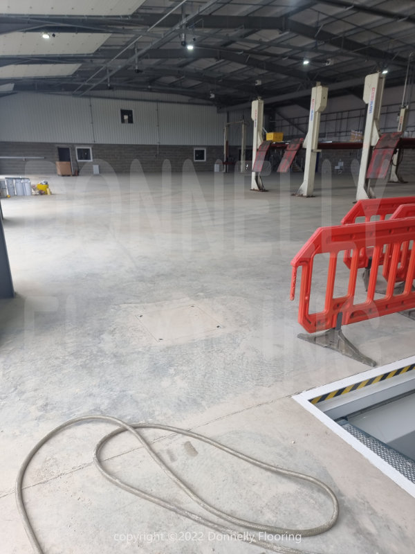 DAF Chassis Cab resin flooring refurbishment and repair - preparation work