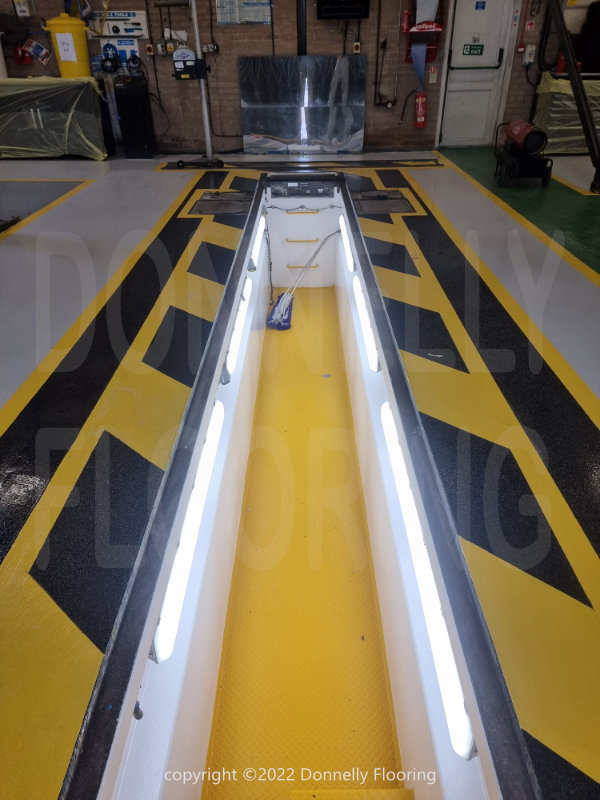 East Midlands Airport resin flooring refurbishment - top coat