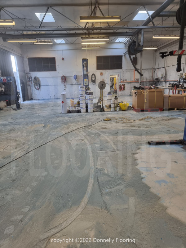 East Midlands Airport resin flooring refurbishment - preparation work