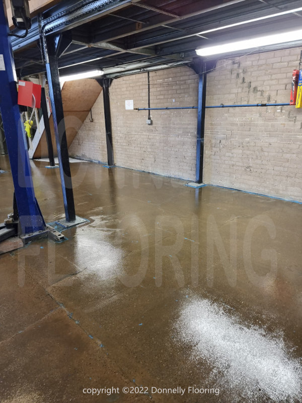 East Midlands Airport resin flooring refurbishment - primer sealing