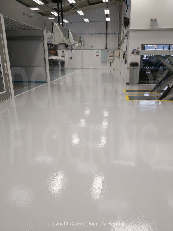 Lamborghini resin flooring refurbishment