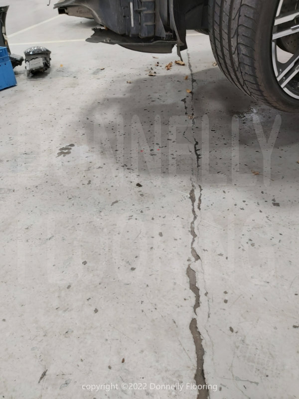 Lamborghini resin flooring refurbishment - before