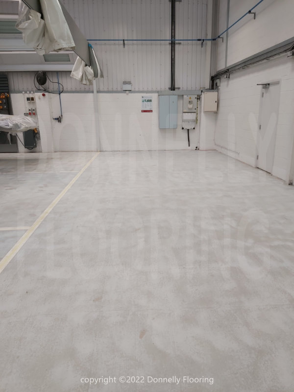 Lamborghini resin flooring refurbishment - preparation work