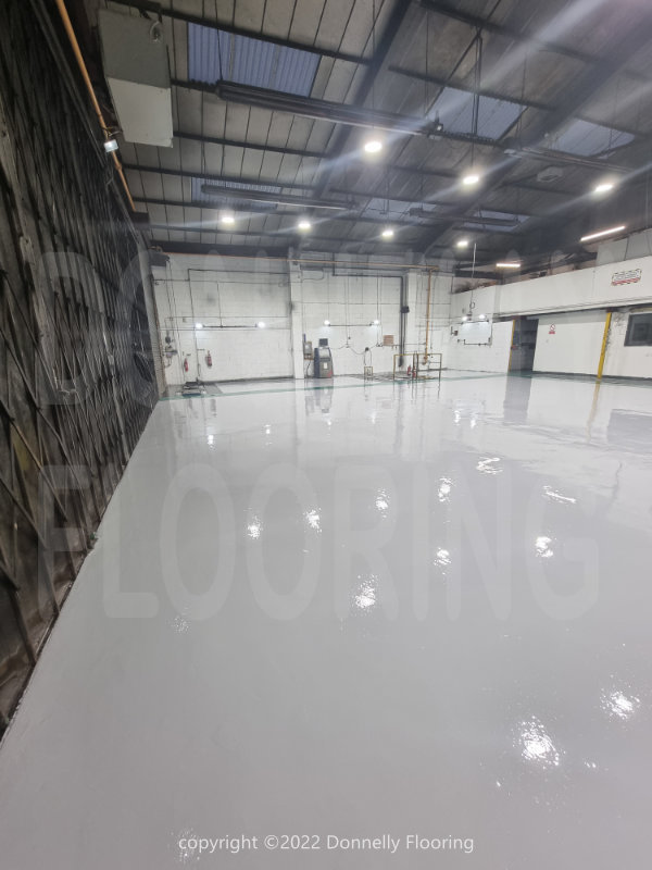 Renault Trucks resin flooring refurbishment - top coat