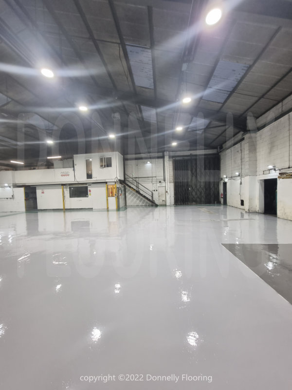 Renault Trucks resin flooring refurbishment - top coat
