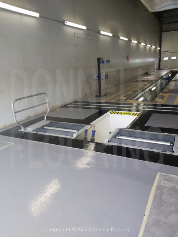 Tesco resin flooring refurbishment - top coat
