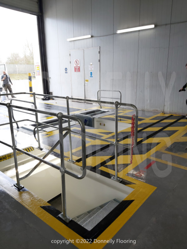 Tesco resin flooring refurbishment - top coat