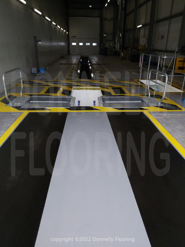 Tesco resin flooring refurbishment - top coat