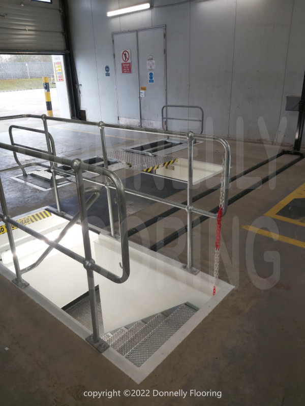Tesco resin flooring refurbishment - before